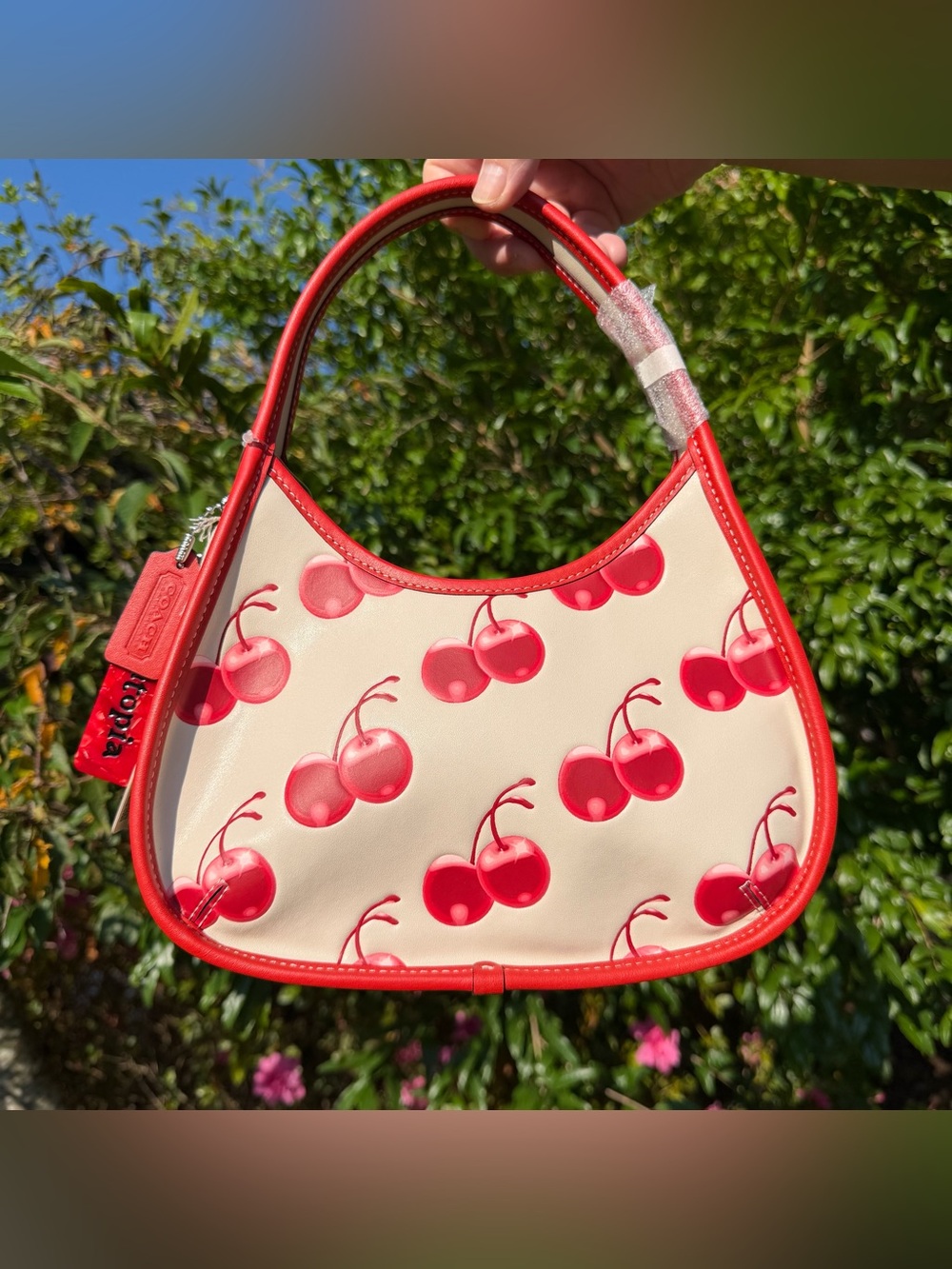 NWT Coach Ergo Bag With Cherry Print CL754